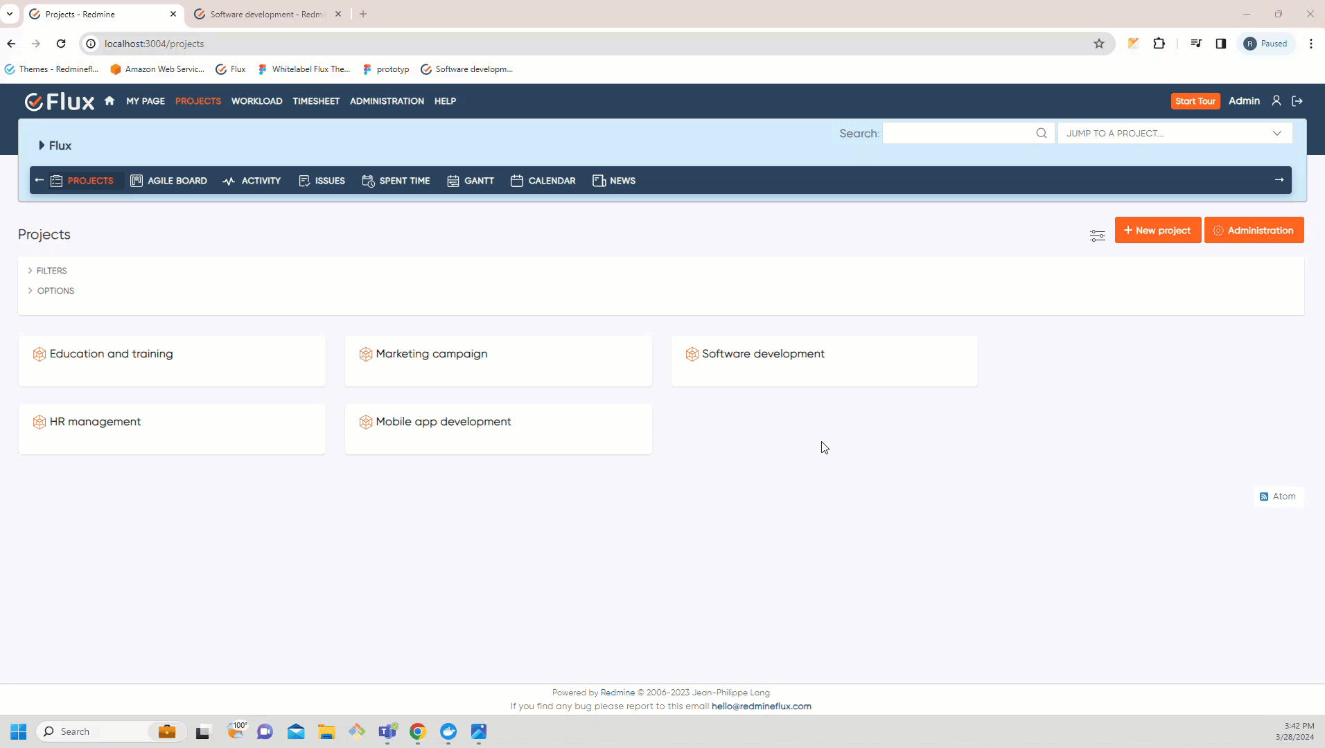 redmineflux agile board baclogview
