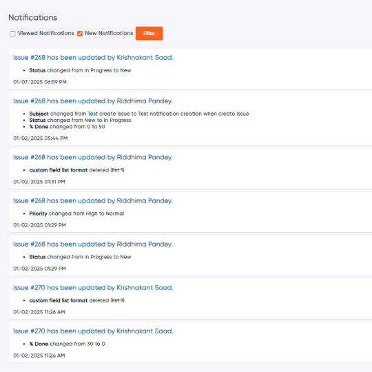 real-time Redmine notifications