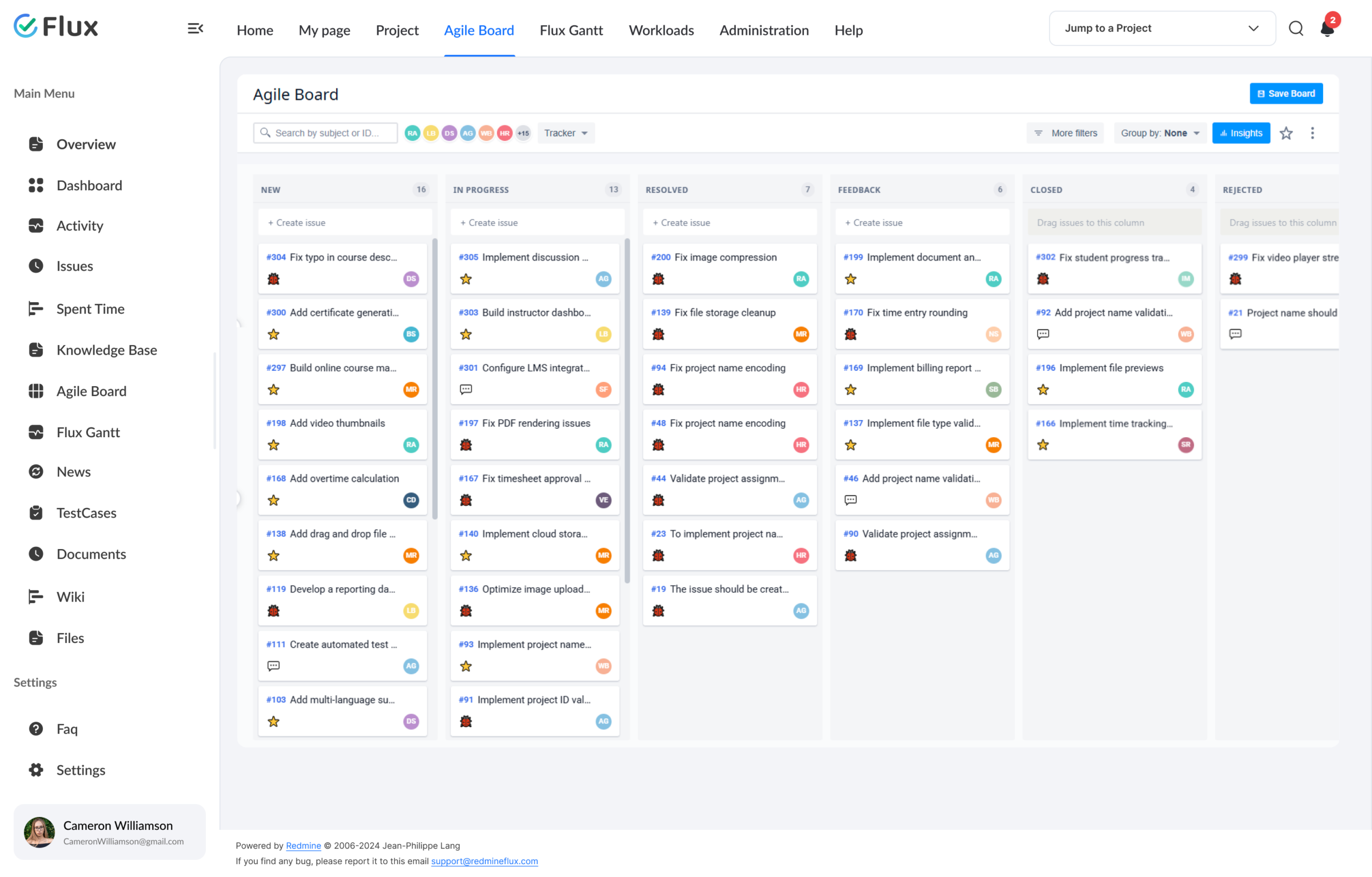 Lotus theme - a structured, customisable interface for Redmine