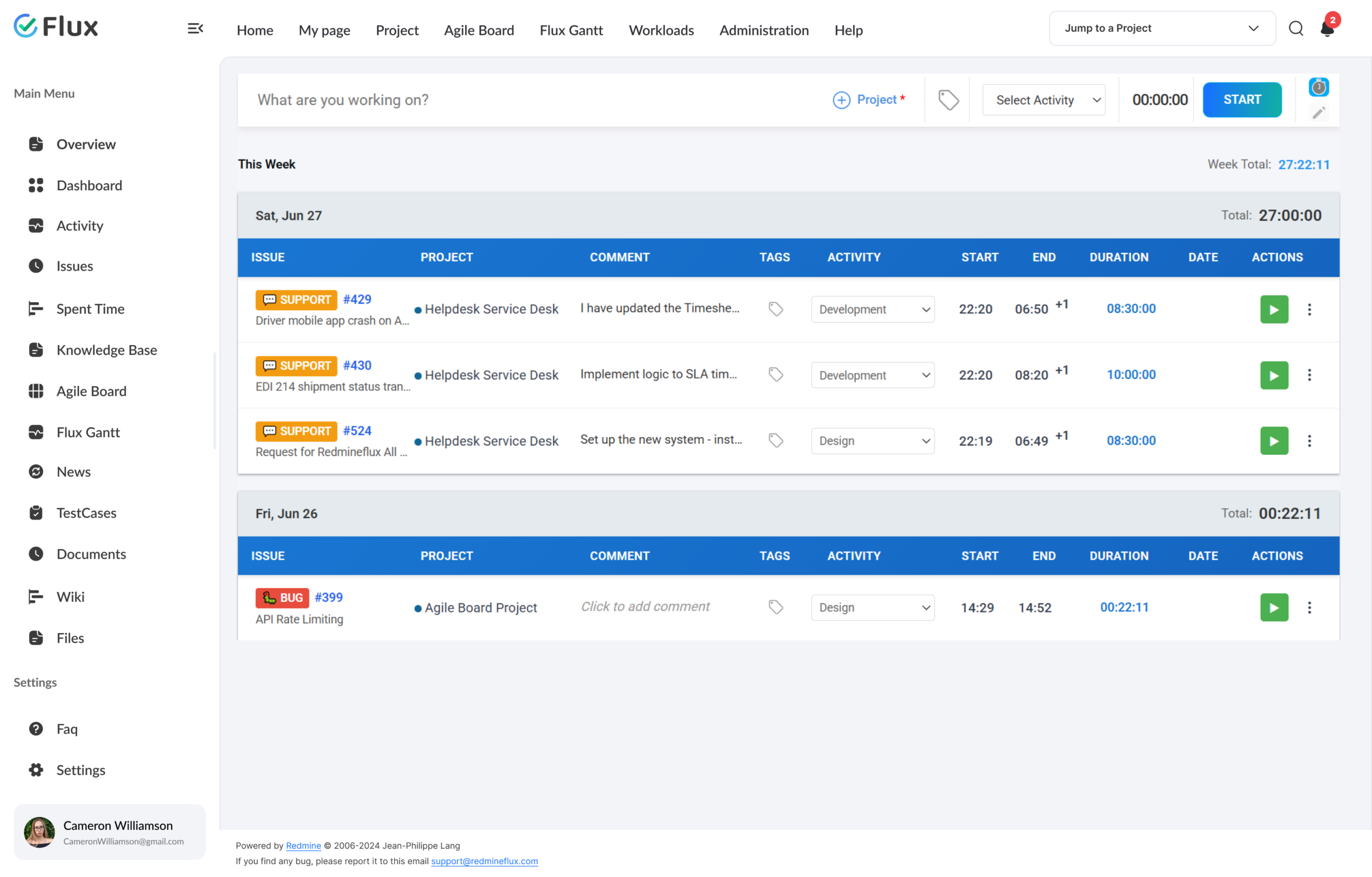 Time Tracker screenshot
