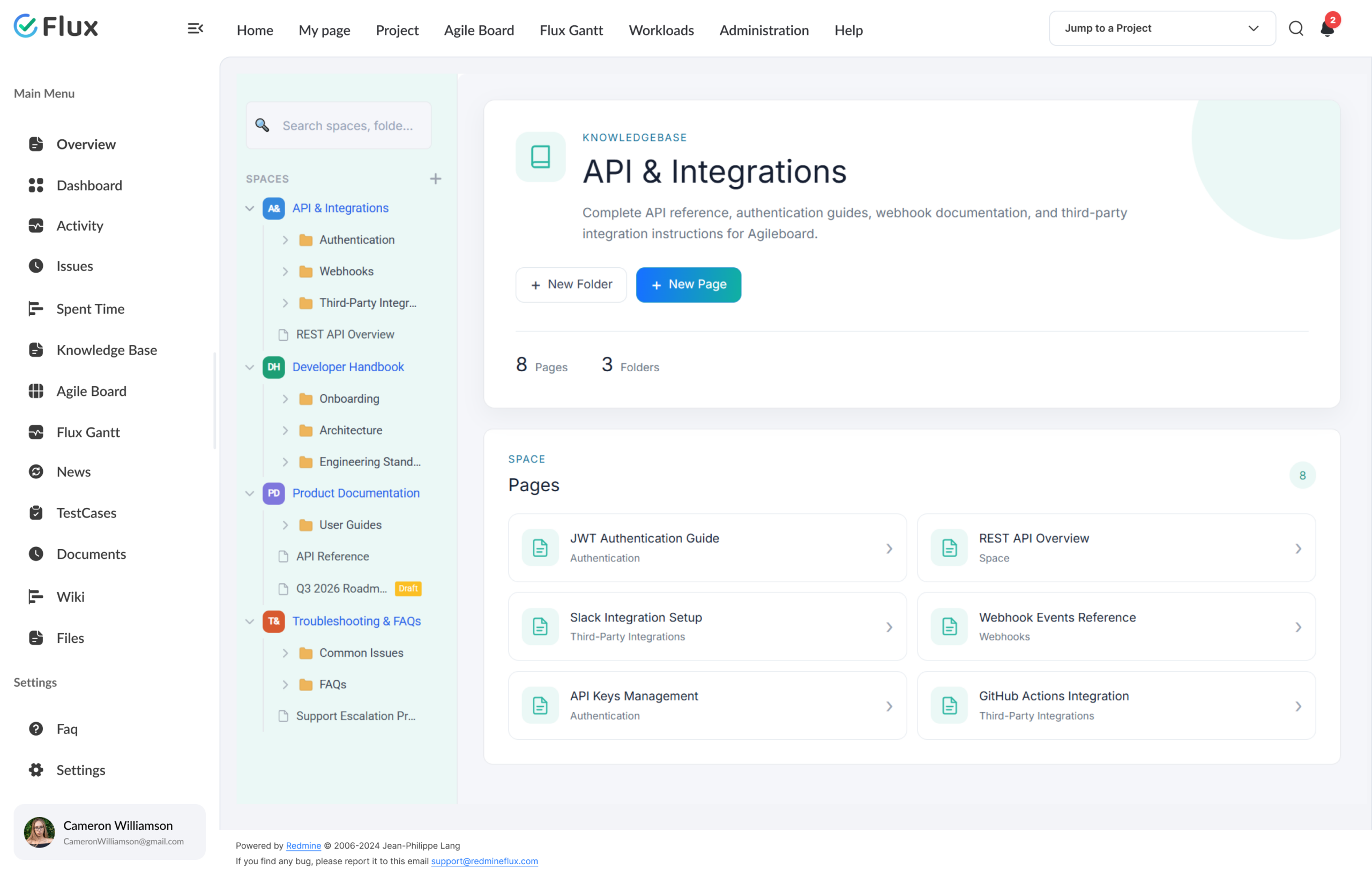 Knowledge Base article list with search bar and category navigation