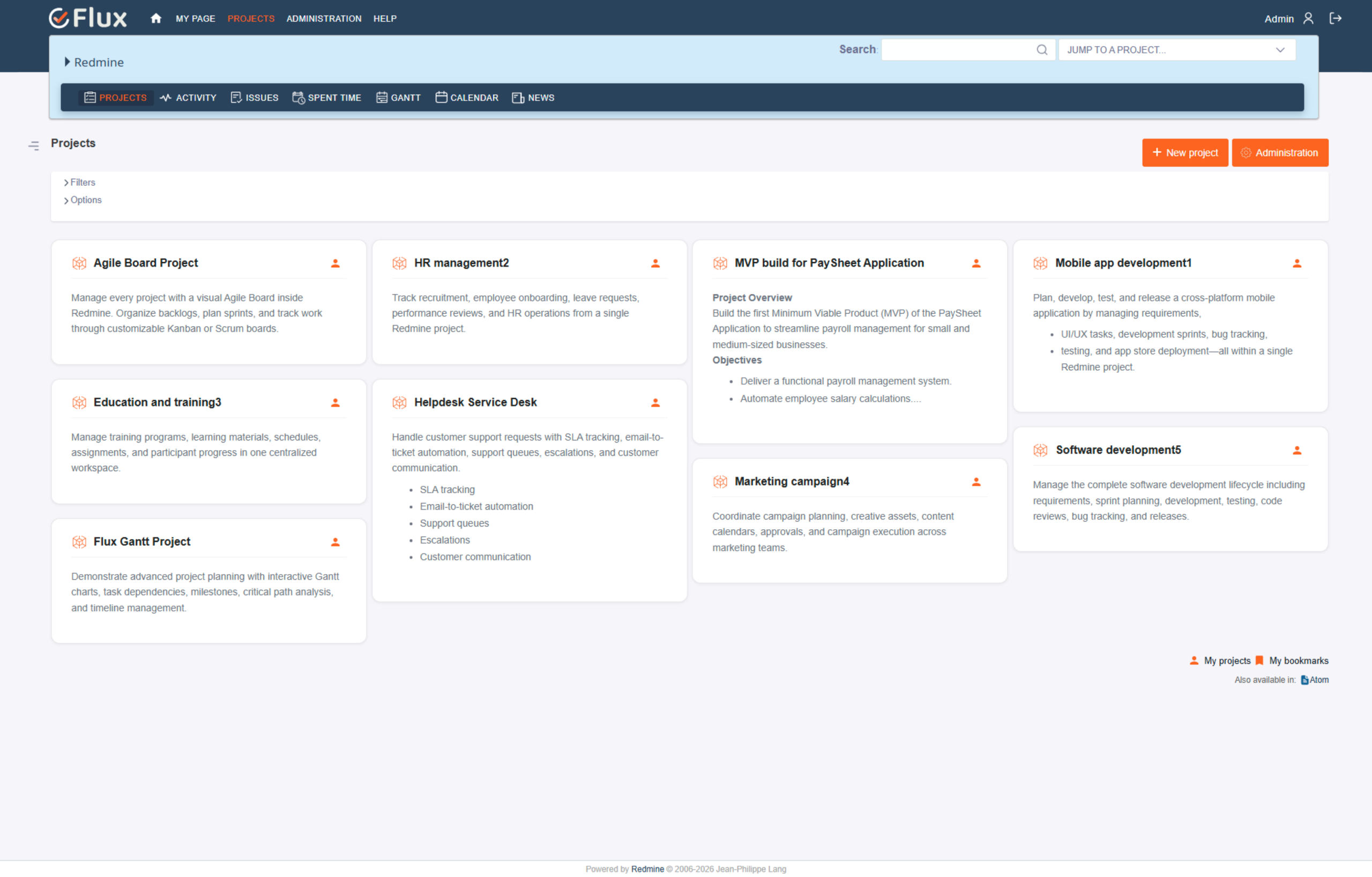 Scarlet theme - a professional dark interface for teams who work in Redmine all day